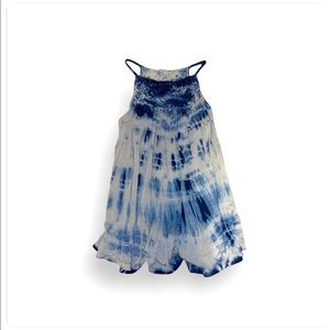 Tie dye tank top with open back